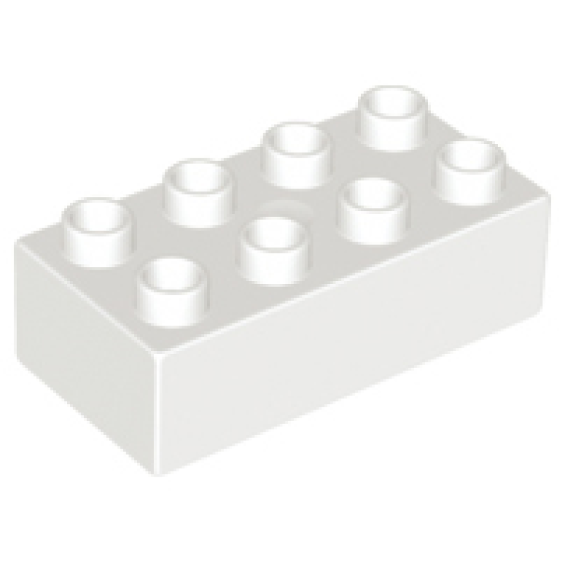 Duplo, Steen 2x4 White